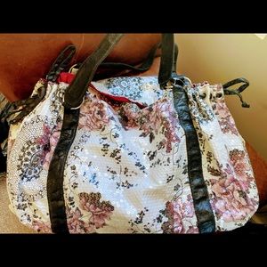 Sequin Hobo Floral Purse